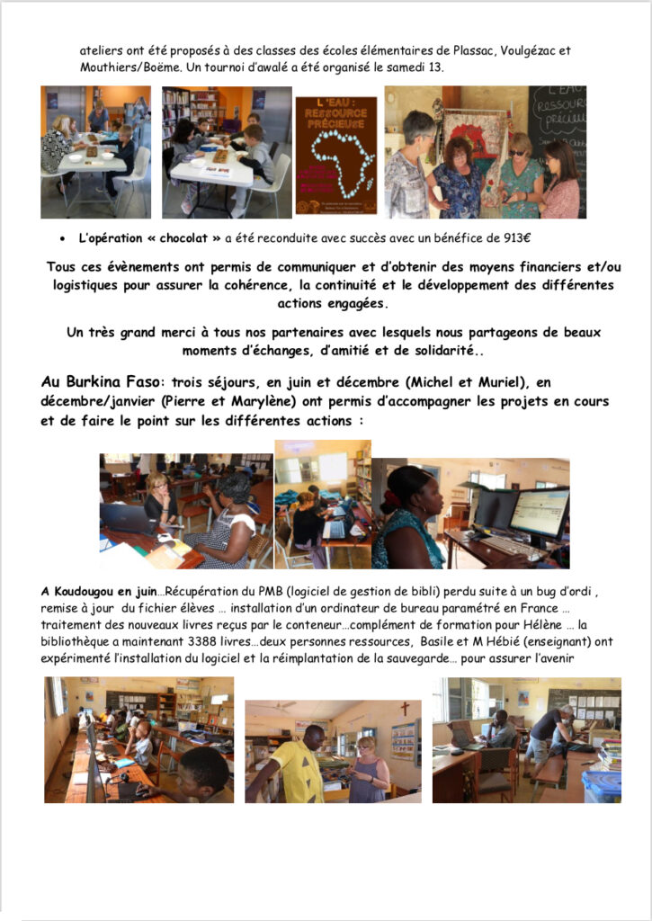Page 2 de la lettre d'information de décembre 2018