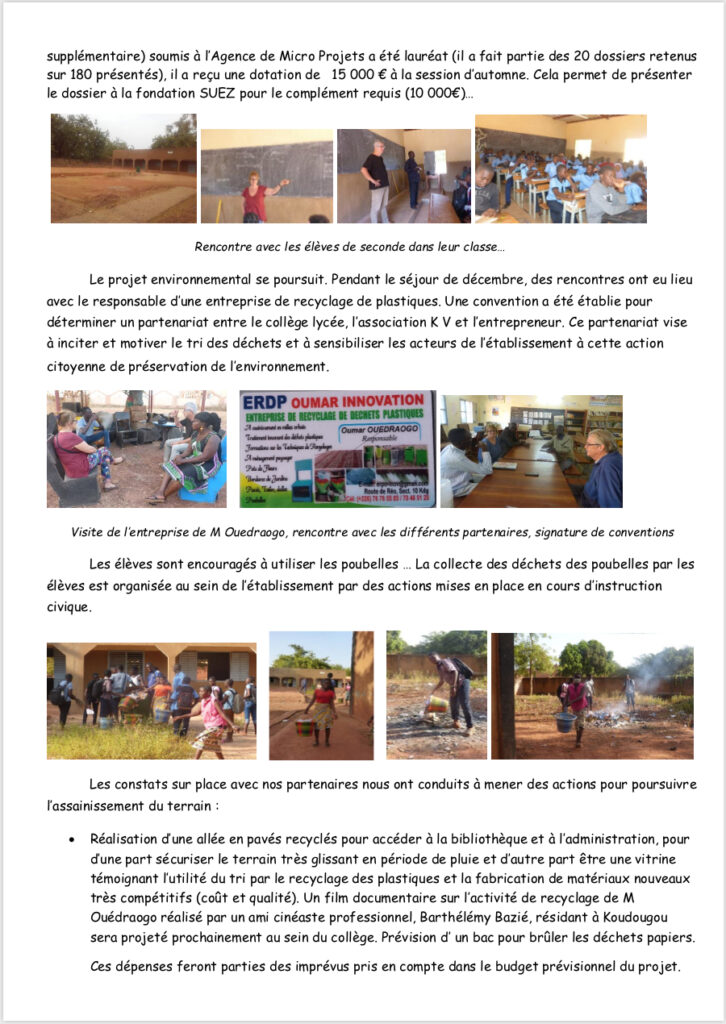 Page 4 de la lettre d'information de décembre 2018