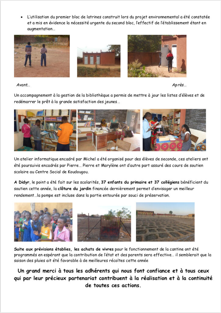 Page 5 de la lettre d'information de décembre 2018