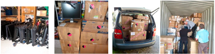 Préparation du conteneur le 3 avril 2017